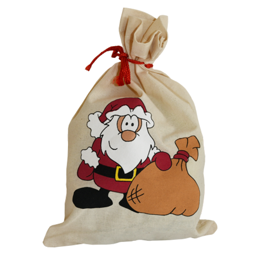 1120-11029 Cotton Santa Bag