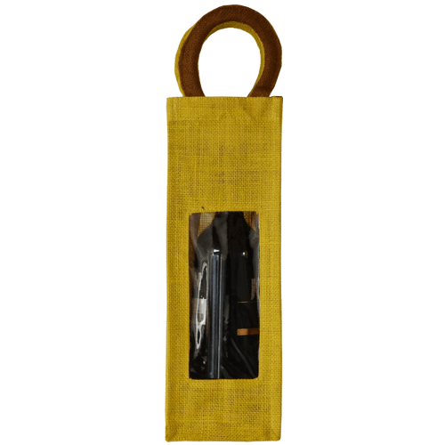 8850-5869 Jute Wine Carry Bag "Single"